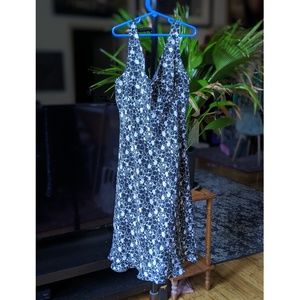 Express Black and White 90's Flower Dress